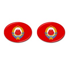 Naval Jack of Yugoslavia, 1963-1993 Cufflinks (Oval)