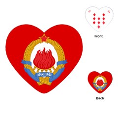 Naval Jack Of Yugoslavia, 1963-1993 Playing Cards Single Design (heart) by abbeyz71