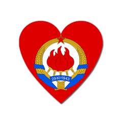 Naval Jack Of Yugoslavia, 1956-1963 Heart Magnet by abbeyz71