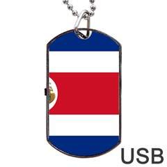 National Flag Of Costa Rica Dog Tag Usb Flash (two Sides) by abbeyz71