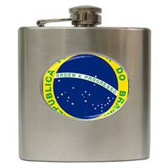 National Seal Of Brazil Hip Flask (6 Oz) by abbeyz71