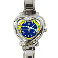 National Seal Of Brazil Heart Italian Charm Watch by abbeyz71