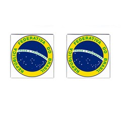 National Seal Of Brazil Cufflinks (square) by abbeyz71