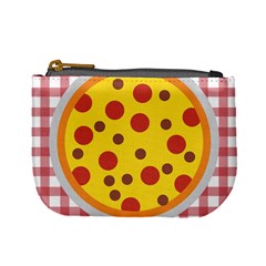 Pizza Table Pepperoni Sausage Copy Mini Coin Purse by Nexatart