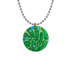 Golf Course Par Golf Course Green Copy 1  Button Necklace