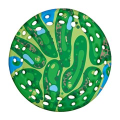 Golf Course Par Golf Course Green Copy Ornament (round Filigree)