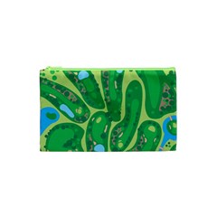 Golf Course Par Golf Course Green Copy Cosmetic Bag (xs) by Nexatart