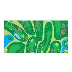 Golf Course Par Golf Course Green Copy Satin Wrap by Nexatart