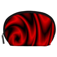 Background Red Color Swirl Accessory Pouch (large) by Nexatart