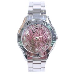 Fineleaf Japanese Maple In April Stainless Steel Analogue Watch by Riverwoman