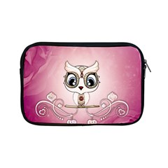 Cute Little Owl With Hearts Apple Ipad Mini Zipper Cases by FantasyWorld7