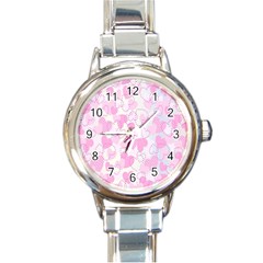 Valentine Background Hearts Bokeh Round Italian Charm Watch by Nexatart