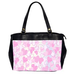 Valentine Background Hearts Bokeh Oversize Office Handbag (2 Sides) by Nexatart