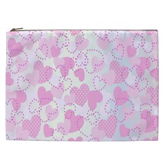 Valentine Background Hearts Bokeh Cosmetic Bag (xxl) by Nexatart