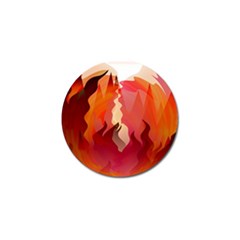 Fire Abstract Cartoon Red Hot Golf Ball Marker by Nexatart