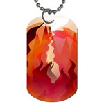 Fire Abstract Cartoon Red Hot Dog Tag (Two Sides) Back