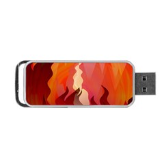 Fire Abstract Cartoon Red Hot Portable Usb Flash (one Side) by Nexatart
