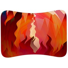 Fire Abstract Cartoon Red Hot Velour Seat Head Rest Cushion by Nexatart