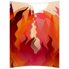 Fire Abstract Cartoon Red Hot Back Support Cushion