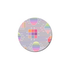 Pastels Shapes Geometric Golf Ball Marker (4 Pack) by Nexatart