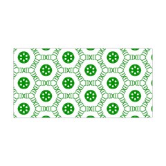 White Background Green Shapes Yoga Headband by Nexatart