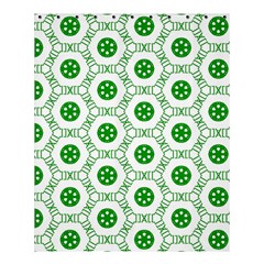 White Background Green Shapes Shower Curtain 60  X 72  (medium)  by Nexatart