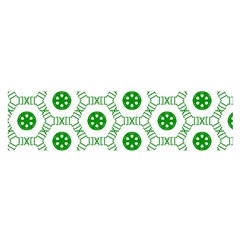 White Background Green Shapes Satin Scarf (oblong)