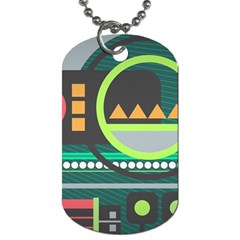 Background Colors Abstract Shapes Dog Tag (two Sides)