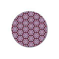 Background Pattern Tile Magnet 3  (round) by Nexatart