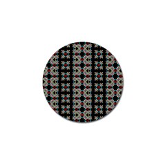 Pattern Black Background Texture Golf Ball Marker (4 pack)