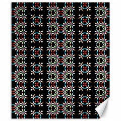 Pattern Black Background Texture Canvas 8  x 10 