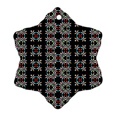 Pattern Black Background Texture Ornament (Snowflake)