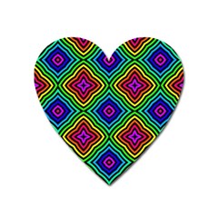 Pattern Rainbow Colors Rainbow Heart Magnet by Nexatart