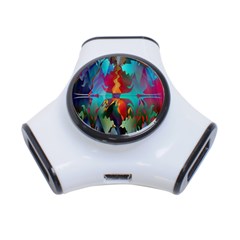 Background Sci Fi Fantasy Colorful 3-port Usb Hub by Nexatart