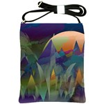 Mountains Abstract Mountain Range Shoulder Sling Bag Front