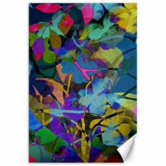 Flowers Abstract Branches Canvas 20  X 30  by Nexatart