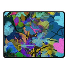 Flowers Abstract Branches Double Sided Fleece Blanket (small) 