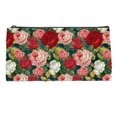 Roses Repeat Floral Bouquet Pencil Cases by Nexatart