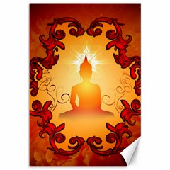 Buddah With Light Effect Canvas 12  X 18  by FantasyWorld7