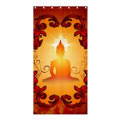 Buddah With Light Effect Shower Curtain 36  X 72  (stall)  by FantasyWorld7