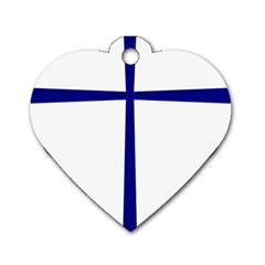 Byzantine Cross Dog Tag Heart (one Side) by abbeyz71