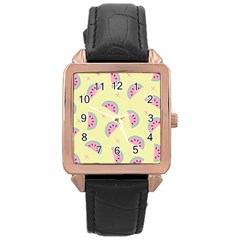 Watermelon Wallpapers  Creative Illustration And Pattern Rose Gold Leather Watch 