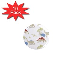 Dinosaur Animal Art Pattern 1  Mini Magnet (10 Pack)  by BangZart