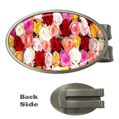 Roses Color Beautiful Flowers Money Clips (oval)  by BangZart