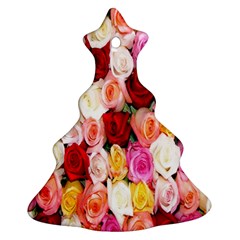 Roses Color Beautiful Flowers Christmas Tree Ornament (two Sides) by BangZart