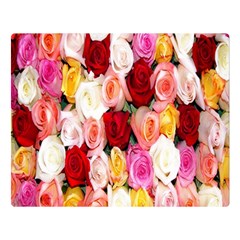 Roses Color Beautiful Flowers Double Sided Flano Blanket (large) 