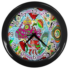 Supersonic Volcanic Splash Wall Clock (black) by chellerayartisans