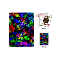 Multicolored Abstract Print Playing Cards Single Design (mini) by dflcprintsclothing