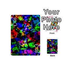 Multicolored Abstract Print Playing Cards 54 Designs (mini) by dflcprintsclothing