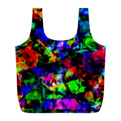 Multicolored Abstract Print Full Print Recycle Bag (l) by dflcprintsclothing